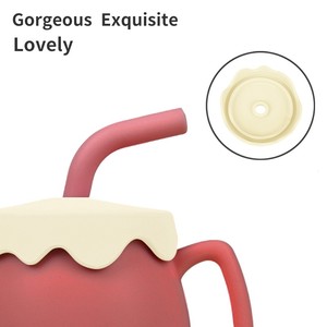 Custom Bpa Free Training Baby Silicone Toddler Sippy Cups Tapa <span class=keywords><strong>de</strong></span> silicona a prueba <span class=keywords><strong>de</strong></span> derrames Cup Silicone Cups para niños - Product Image 6