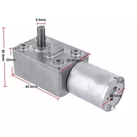 Moteur à vis sans fin DC Couple élevé 3kg.cm 12kg.cm Engrenage électrique réversible avec boîte de vitesses à arbre de sortie central 46*32MM