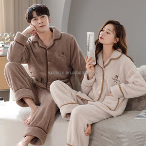 Toptan ikinci el karışık stilleri erkek kadın kış kalınlaşmış sıcak rahat pijama deA15-2 Polyester/pamuk Minimum - Product Image 3