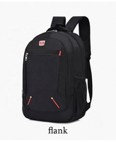Mochila Escolar Barata Impermeable Negra para Adolescentes 2024 con Logo Personalizado