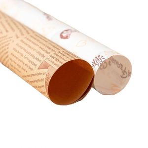 Papier ciré alimentaire anti-graisse pour emballage de shawarma, sandwichs et burgers, enduit de PE - Product Image 2