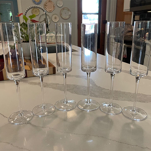 Flûtes à champagne en plastique incassables carrées transparentes de 6oz Verre à champagne en plastique élégant - Product Image 2