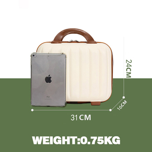 Portable Mini Hard Shell Travel <strong>Makeup</strong> Case Cute Fashion Waterproof PP Colorful 12inch Handbag Storage Zipper Cosmetic <strong>Box</strong> - Product Image 3