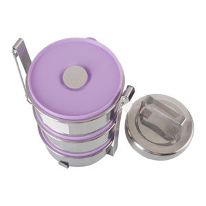 Toptan özel 2/3 katlı sızdırmaz öğle yemeği gıda konteyner yüksek kalite taşınabilir paslanmaz çelik öğle yemeği kutusu çocuklar ve yetişkinler için - Product Image 5