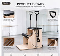 Kursi Pilates Wunda Kayu Maple Solid yang Stabil, Mudah Dirakit, Harga Pabrik MJD Fitness, Dapat Disesuaikan, untuk Rumah & Studio Yoga