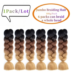 Extensiones de cabello trenzado de ganchillo sintético alto Jumbo Rizado Recto Yaki Passion Twist Crochet Trenza Cabello sintético teñido - Product Image 2