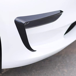 Accesorios externos cromados de fibra de carbono ABS automotriz OEM adecuados para la decoración de la lámpara antiniebla delantera Tesla 2021 Model <span class=keywords><strong>Y</strong></span> - Product Image 4