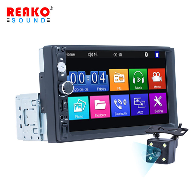 1 Din 7 Inch Car MP5 Player FM/BT High Definition Video Stereo 7 Color Backlight Mirror Link Reversing Camera Optional