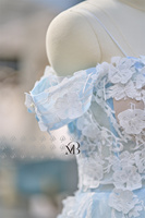 Vestido de Noche Largo Elegante de Encaje Vintage con Flores 3D y Hombros Descubiertos Mily Bridal LWC6666