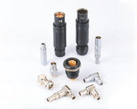 Connecteur circulaire étanche à poussée et à traction compatible avec les séries 5, 6, 7, 9 de la série 0F, IP67, machinerie industrielle, mâle BNC femelle, cuivre, vis