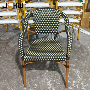 Vente directe usine : Chaise de <span class=keywords><strong>bistrot</strong></span> <span class=keywords><strong>en</strong></span> rotin durable bleu moderne pour restaurant, terrasse et jardin - Product Image 5