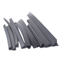 Joint d'étanchéité en caoutchouc EPDM profilé en U pour bords de verre, garniture de finition, anti-poussière, anti-insectes, insonorisant, découpe sur mesure