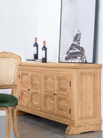 Meuble TV en bois massif de style campagnard américain, meuble d'entrée vintage français en bois de charpente, buffet de style japonais pour salons