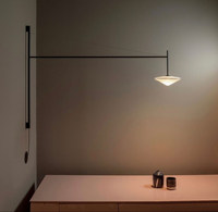 Lámpara de Pared Geométrica de Brazo Largo, Estilo Nórdico, Moderna y Minimalista, para Dormitorio o Sala de Estar