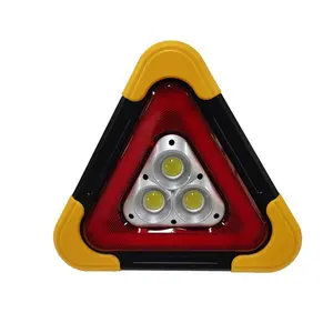 Lampe d'avertissement LED portable voiture mini lampe de travail triangulaire COB projecteur camping lumière