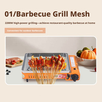 Barbecue compact au butane pour voyage, gril à gaz portable pour camping, fête en plein air, pique-nique, grillades de saucisses