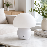 Lampe de table champignon minimaliste sans fil rechargeable à lumière chaude, LED tactile à intensité variable pour chambre et salon