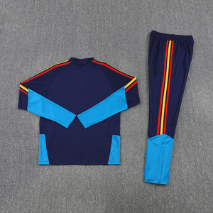Conjunto de uniforme de entrenamiento de jersey para otoño/invierno 26/27 España, traje de entrenamiento con media cremallera, manga larga, ropa de fútbol - Product Image 2