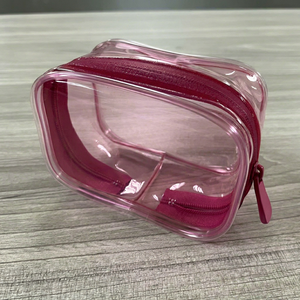 Clear PVC Transparent Cosmetic <b>Bag</b> Multi‑Compartment Small <b>Makeup</b> Pouch Waterproof Zipper Travel Toiletry Organizer - Product Image 1