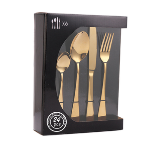 <span class=keywords><strong>Set</strong></span> di posate per posate da cucina in acciaio inossidabile 410 durevole 24 pezzi di vendita calda - Product Image 1