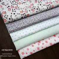 Tissu textile prêt à l'emploi, tissu imprimé à petites fleurs, 100% coton popeline, tissu imprimé pour robe femme