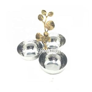 ชามใส่ผลไม้ทรงกลมทำจากนิกเกิลสำหรับตกแต่งบ้านและร้านอาหาร - Product Image 4