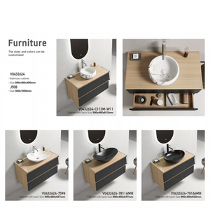 Meubles de salle de bain de style luxueux avec armoires murales et <span class=keywords><strong>lavabo</strong></span> - Product Image 5