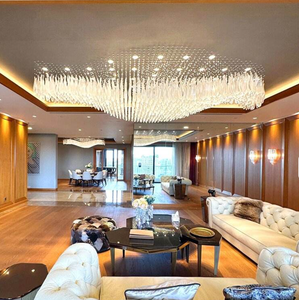 Lustres en cristal de luxe à LED en forme de branche pour salon, design moderne personnalisé pour hôtel, grand centre commercial, salle de banquet - Product Image 5