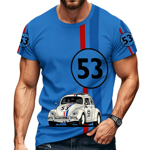 Nuova Moda 2026: T-shirt da Uomo Hip Hop 100% Poliestere con Stampa 3D Auto, Traspirante, Ecologica, Manica Corta, Casual Estiva - Product Image 4