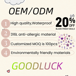 Collane Stratificate Unisex Trendy Minimaliste in Acciaio Inossidabile Placcato Oro 18K con <span class=keywords><strong>Ciondolo</strong></span> <span class=keywords><strong>Margherita</strong></span> Delicato con Diamanti Creati in Laboratorio - Product Image 6