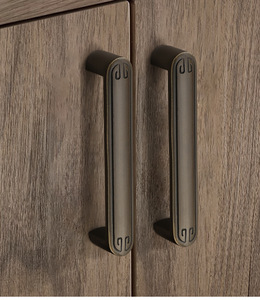 New Chinese-style cabinet <b>door</b>, high-end and luxurious antique <b>copper</b> cabinet and wardrobe <b>door</b> handles - Product Image 1