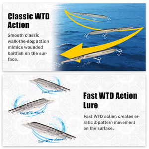 B&U JT43 154mm 215mm 14.2g 28.2g Leurre flottant de surface Needlefish Stickbait Technologie d'impression 3D Action WTD Hameçons 4X renforcés - Product Image 4