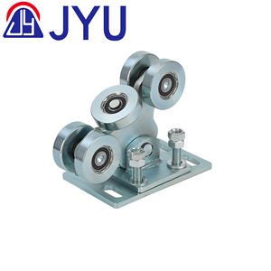 Poulie de porte cantilever en acier inoxydable argenté au design moderne, roulettes durables de 3 mm d'épaisseur pour portes et fenêtres mobiles, hôtel JYU - Product Image 3