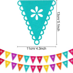 Guirnalda Decorativa <span class=keywords><strong>de</strong></span> Poliéster No Tejido con Diseño del Día <span class=keywords><strong>de</strong></span> <span class=keywords><strong>Muertos</strong></span> Mexicano, Bandera Triangular Pequeña para Fiestas - Product Image 4
