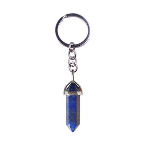 Pendentif en cristal de chakra hexagonal en forme de balle, pierre précieuse, porte-clés, porte-clés en quartz pointu argenté pour femmes et hommes - Product Image 6
