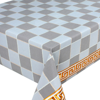Groothandel Luxe Gehaakte Ruitpatroon Tafelkleed PVC Bruiloften Buiten Picknick Kamperen Waterdicht PVC Tafelkleed
