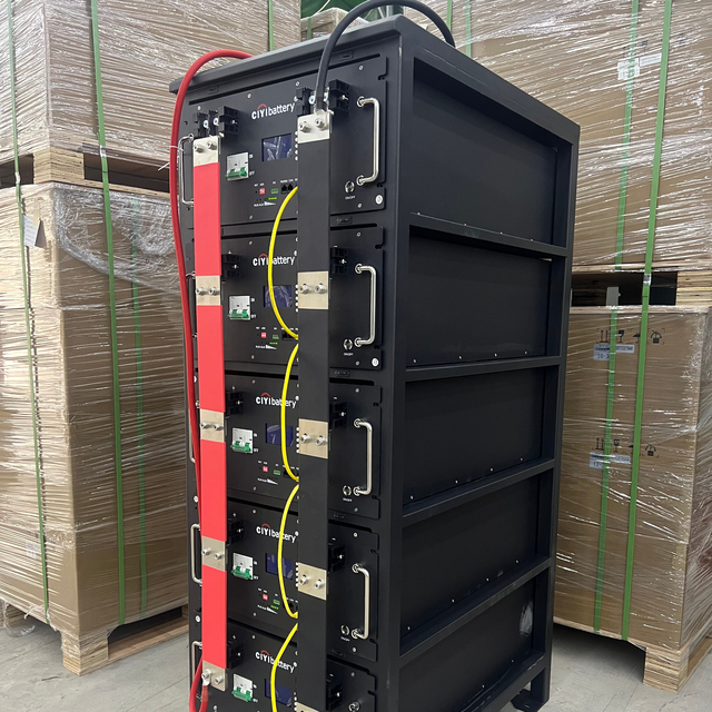 CIYI 8000 Cycle Life Rack-Mounted 80KWH 51.2V 1500Ah Solar Power Storage Semi-Solid State LiFePO4 Battery Pack 5 Sets 16KWH