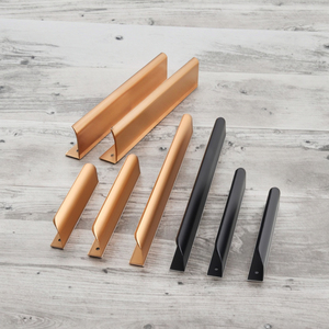 Modern Aluminum Alloy Furniture Hardware Gold <strong>Black</strong> <strong>Pull</strong> Handles for Kitchen Cabinets 96mm 128mm Adjustable <strong>Knobs</strong> - Product Image 4
