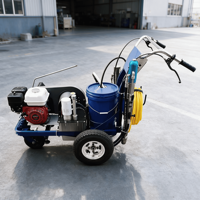 Machine professionnelle compacte à essence hydraulique pour marquage routier sans air à froid, idéale pour le marquage des lignes de terrains sportifs