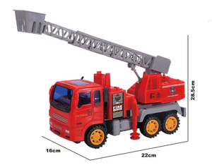 ITTL Plastic 6PCs Tamaño <span class=keywords><strong>grande</strong></span> Camión de <span class=keywords><strong>bomberos</strong></span> Remolque Camión de <span class=keywords><strong>juguete</strong></span> Set City Rescue Vehicle Fireman Kits para niños Juguetes - Product Image 2