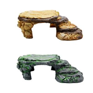 Accessoires pour reptiles Repaire de reptiles Cachette Grotte Tortue Basking Plate-forme Abri pour <span class=keywords><strong>L</strong></span>ézard Dragons Barbus - Product Image 1