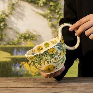 Taza Personalizada con Diseño Único, Pintura y Flores, Cerámica Clásica <span class=keywords><strong>para</strong></span> Café y Leche, <span class=keywords><strong>para</strong></span> Uso en el Hogar y Cafeterías - Product Image 2