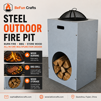Brasero extérieur à bois avec grille de barbecue et écran anti-étincelles, bol à feu portable pour jardin, patio, camping, usine OEM ODM