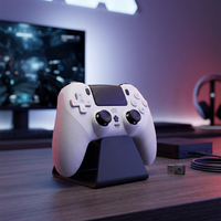 Control Inalámbrico Blanco para PS5, Joystick de Seis Ejes, Vibración Turbo Programable para PC