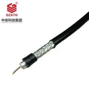 RG6 kabel komunikasi koaksial, untuk CCTV/CATV data 0.6mm 0.7mm 0.8mm 0.9mm 1mm 1.02mm rg6 Harga kabel koaksial
