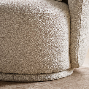 <span class=keywords><strong>Fauteuil</strong></span> d'appoint moderne en bouclette avec repose-pieds, <span class=keywords><strong>fauteuil</strong></span> rond rembourré avec pouf pour salon - Product Image 4