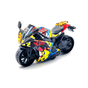 Juguete de Motocicleta de Carreras de Plástico con Inercia y Diseño de Grafiti, Venta Caliente, Regalo para Niños, Venta al por Mayor Directa de Fábrica China - Product Image 2