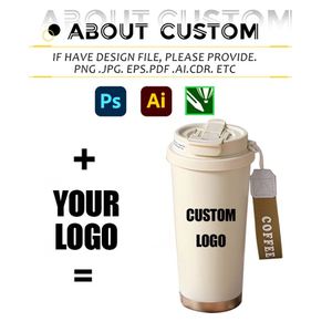 Taza de Café Promocional de Acero Inoxidable 316, Aislada, con Revestimiento Interior de Cerámica, Pajita y Logotipo Personalizado - Product Image 3