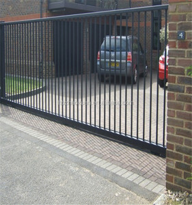 Bên ngoài kim loại cửa trượt dễ dàng lắp ráp rèn sắt đường lái xe cửa trượt với động cơ tự động gấp cửa cho nhà ở - Product Image 4