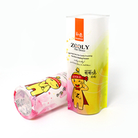 Étiquettes de bouteilles en PET, film rétractable thermique, emballage plastique personnalisé pour les contenants de shampooing et de cosmétiques